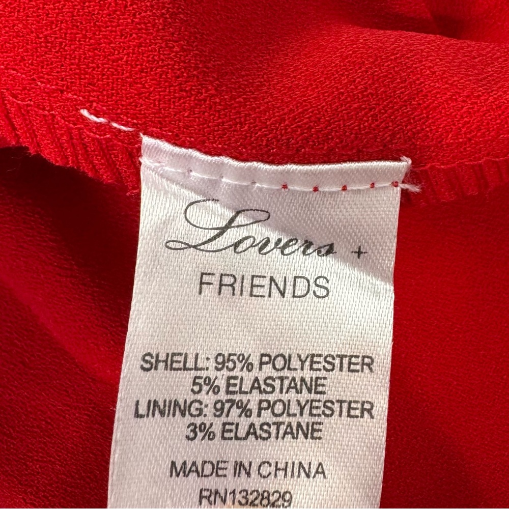 NEW Lovers + Friends Anzen Strapless Gown Bright Red Size Small - Picture 7 of 8